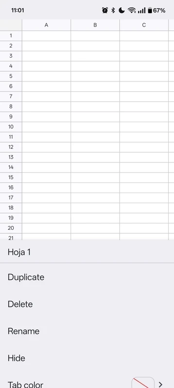 Google Sheets — captura de tela 1